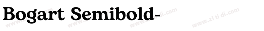 Bogart Semibold字体转换